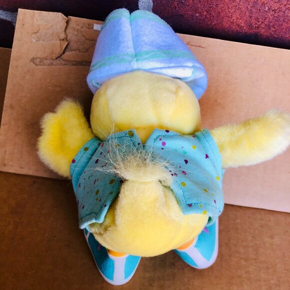 1990 Vtg Hallmark Crayola Duck Plush Toy Yellow Easter Chick Stuffed Animal - Picture 2 of 4
